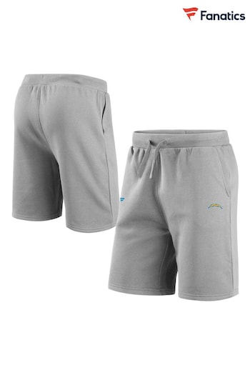 Fanatics Grey Los Angeles Chargers Primary Logo Graphic Fleece Shorts (E09553) | £35