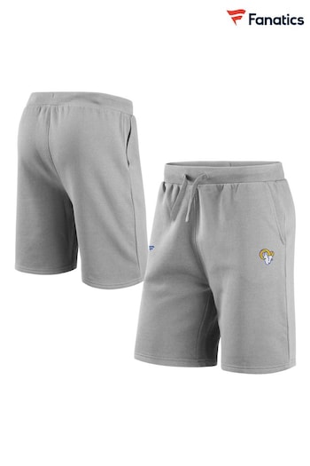 Fanatics Grey Los Angeles Rams Primary Logo Graphic Fleece Shorts (E09558) | £35