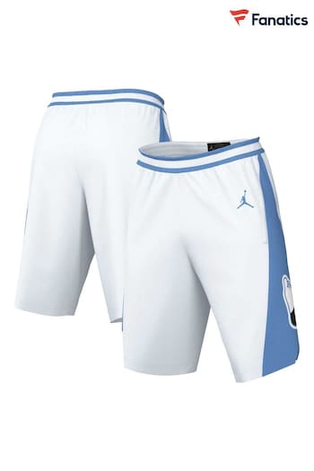 Fanatics Jordan NCAA North Carolina Dri-FIT College Basketball White Shorts (E09712) | £65