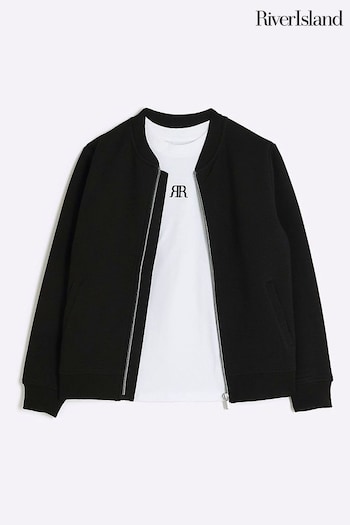River Island Black Jordan T-Shirt And Jacket Set (E09803) | £28 - £35
