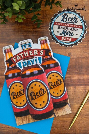 Hallmark Beers Design with Coaster Fathers Day Card (E09949) | £3.50