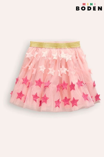 Boden Pink Star Tulle Mini Skirt (E10102) | £42 - £48