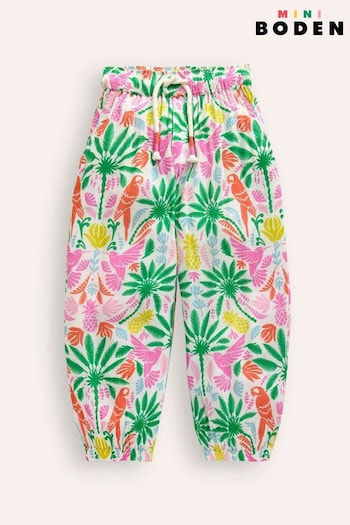 Boden Green Rainbow Palm Tapered Holiday Trousers Skinny (E10134) | £25 - £29