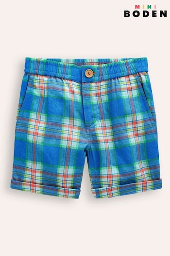 Boden Green Smart Roll-Up Check Shorts (E10268) | £25 - £29