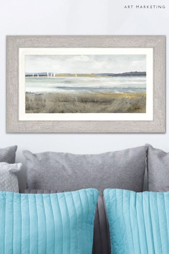 Art Marketing Grey Ocean Shimmer Framed Wall Art (E10483) | £65