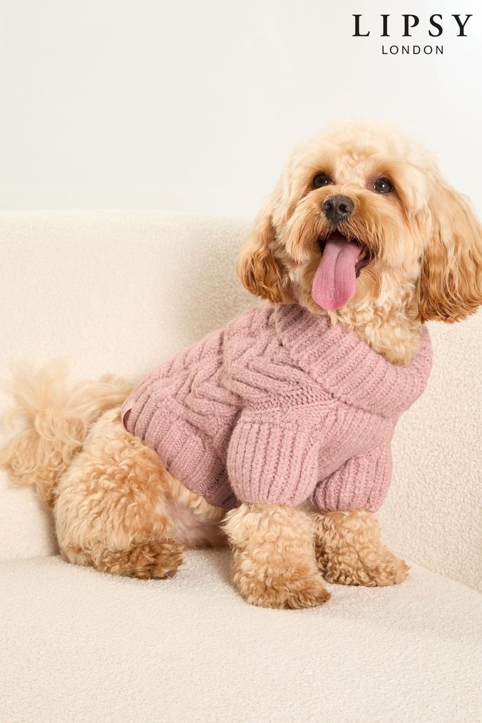 Pink dog jumper uk sales