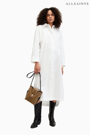 AllSaints White Imogen Shirt Official Dress (E10973) | £139