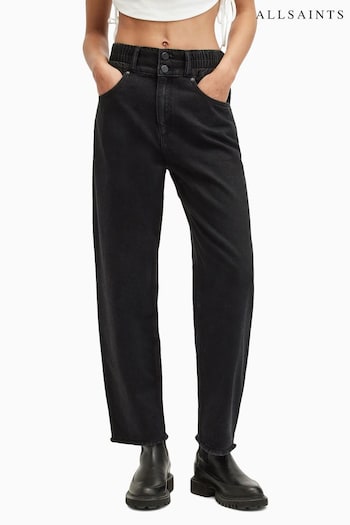 AllSaints Black Hailey Fray rosa Jeans (E10976) | £129