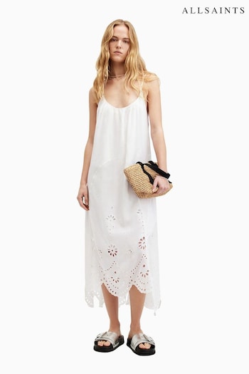 AllSaints White Areena Embellished Dress (E10978) | £159