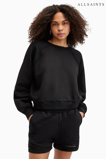AllSaints Black Ewelina Sweatshirt (E10991) | £99