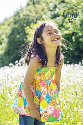 Frugi Blue 2 In 1 Floral Skirt To Top (E11098) | £30 - £32