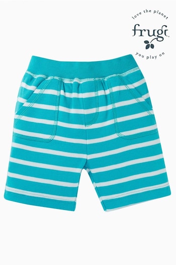Frugi Light Blue Striped Pro Shorts (E11152) | £18 - £20