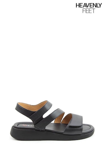 Heavenly Feet Litesoles Alexa Black Sandal (E11159) | £40
