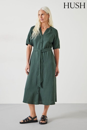 Hush Green Jessie Midi Dress (E11278) | £89