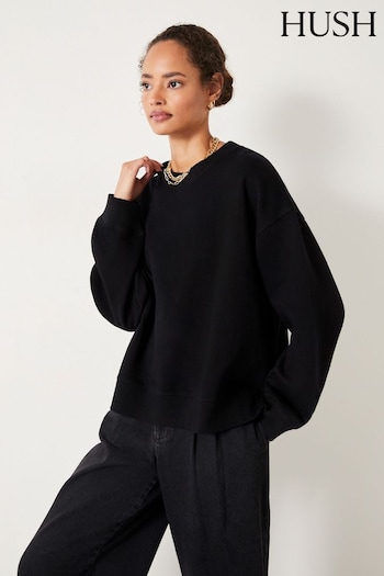 Hush Black Quaden Oversized Sweatshirt (E11290) | £65