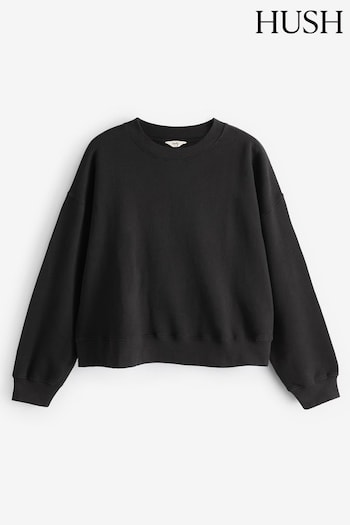 Hush Black Rozanne Boxy Sweatshirt (E11294) | £59
