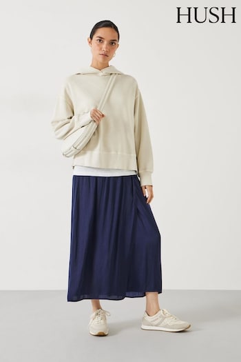 Hush Blue Simmi Wrap Maxi Skirt (E11321) | £69