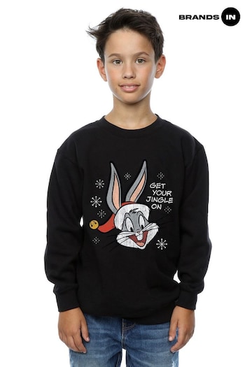 Brands In Black Looney Tunes Bugs Bunny Christmas Boys Sweatshirt (E11431) | £25