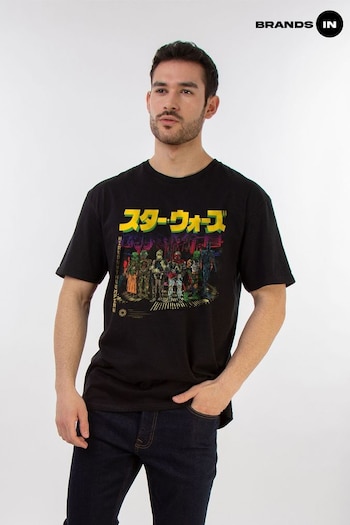 Brands In Black Star Wars Japanese Logo Bounty Hunters Mens T-Shirt (E11451) | £23