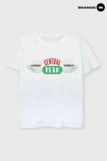 Brands In White Friends Central Perk Girls T-Shirt (E11461) | £18