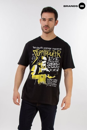 Brands In Black Star Wars Rock Poster Stormtrooper Mens T-Shirt (E11465) | £23