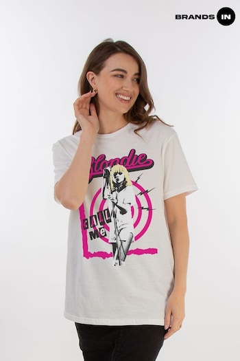 Brands In White Blondie Call Me Women Boyfriend Fit T-Shirt (E11466) | £24