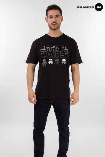 HWQB85 In Black Star Wars Character Heads Men's T-Shirt (E11493) | £23