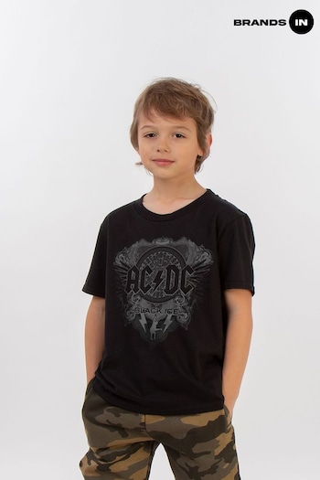 Essentials In Black ACDC Ice Boys Music T-Shirt (E11494) | £18