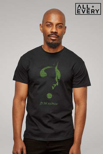 All + Every Black The Batman Riddler Question Mark Mens T-Shirt (E11504) | £23