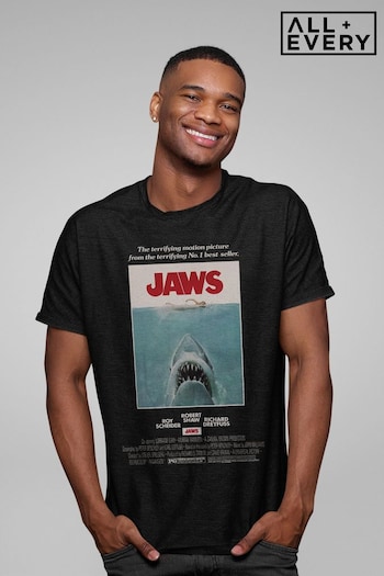 All + Every Black Jaws Movie Poster Mens T-Shirt (E11508) | £23