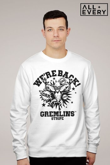 All + Every White Gremlins Halloween We Are Back Mens Sweatshirt (E11522) | £36