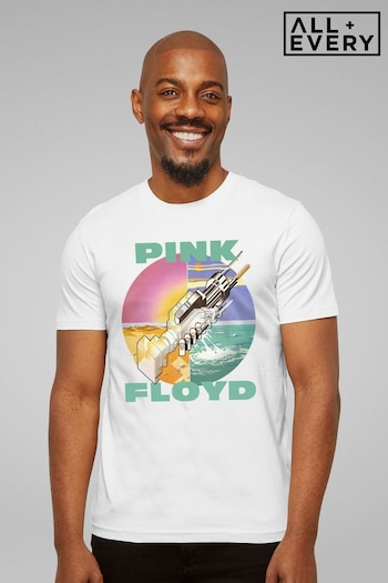 All + Every White Pink Floyd Wish You Were Here Music Mens T-Shirt (E11530) | £24