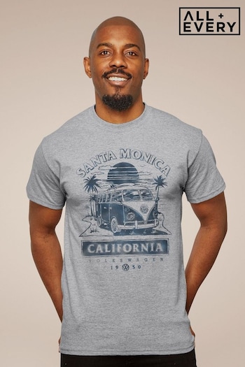 All + Every Grey Volkswagen Santa Monica California Mens T-Shirt (E11547) | £23