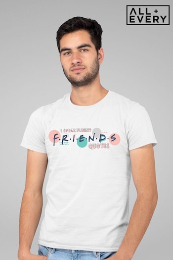 All + Every White Friends I Speak Fluent Friends Quotes Mens T-Shirt (E11556) | £23
