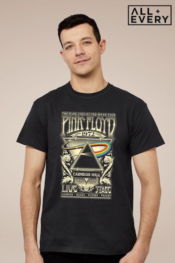 All + Every Black Pink Floyd Carnegie Hall Poster Mens Music T-Shirt (E11557) | £24