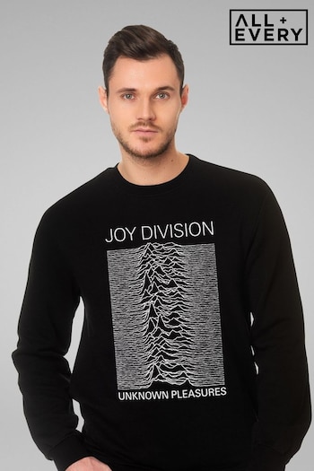 All + Every Black Joy Division Unknown Pleasures Album Art Mens Music Sweatshirt (E11565) | £38