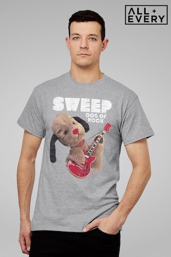 All + Every Grey Sooty Dog Of Rock Sweep Mens T-Shirt (E11588) | £23