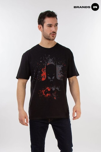 Brands In Black Batman Splash Mens T-Shirt (E11617) | £23