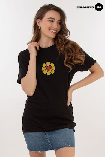 Brands In Black Boyfriend Fit aliceolivias Mickey Mouse Faces Disney T-Shirt (E11623) | £23