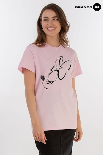 Woven In Pink Disney Minnie Mouse Women T-Shirt (E11630) | £24