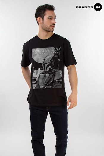 Brands In Black Star Wars The Mandalorian Poster Mens T-Shirt (E11631) | £23