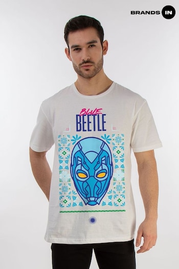 Brands In White Blue Beetle Helmet Mens T-Shirt (E11632) | £23