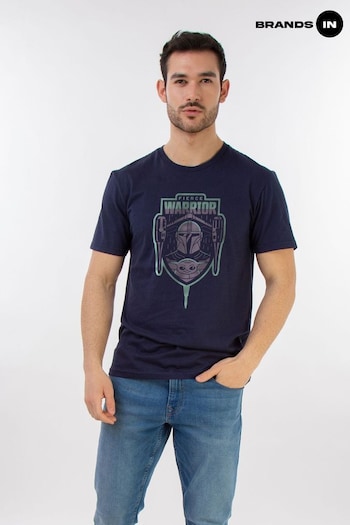 JEAN In Blue Mens Star Wars The Mandalorian Fierce Warrior T-Shirt (E11635) | £23