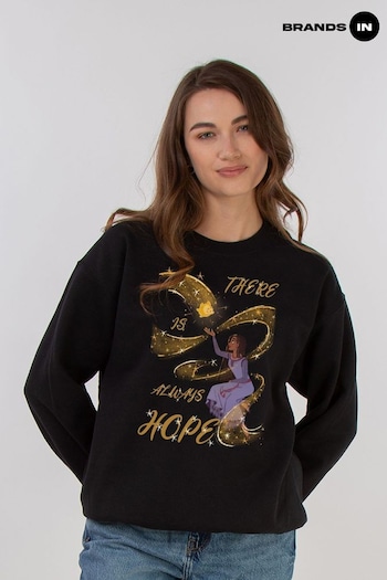 Brands In Black Womens Wish There Is Always Hope Sweatshirt (E11656) | £36