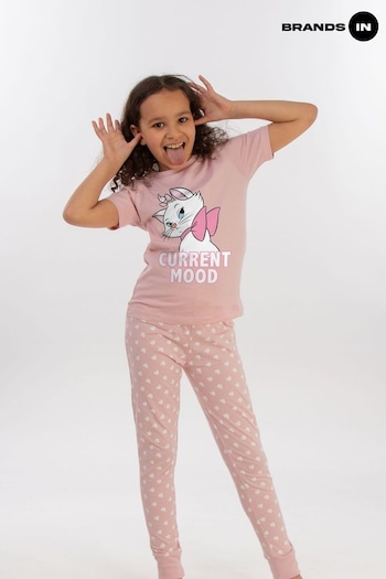 Brands In Pink The Aristocats Marie Current Mood Girls Baby Pink Hearts Pyjamas (E11862) | £19