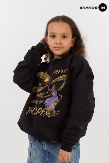 Brands In Black Wish There Is Always Hope Girls Sweatshirt (E11914) | £24