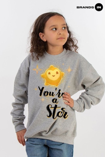 Brands In Grey Girls Wish You're A Star Heather Sweatshirt (E11923) | £24