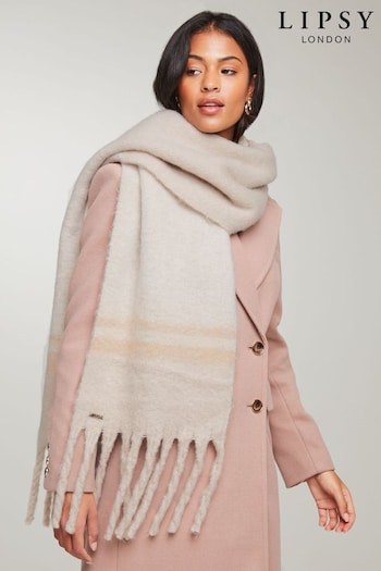 Lipsy Camel Super Soft Brushed Oversized Scarf (E12033) | £20