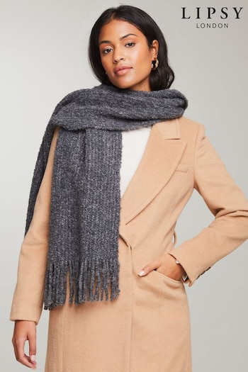 Lipsy Grey Cosy Boucle Scarf (E12064) | £22