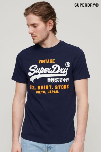 Superdry Blue Vintage Classic T-Shirt (E12146) | £27